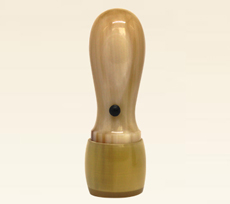 オランダ水牛淡色 天丸 資格印18.0mm